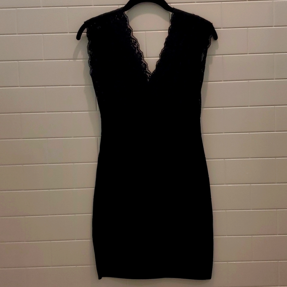 Bebe dress size small black lace used